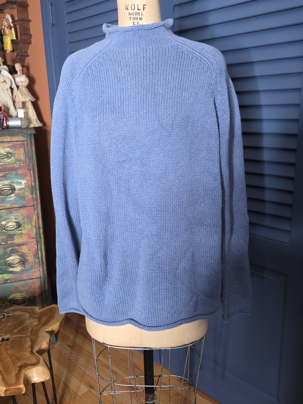J. Crew Light Blue Turtleneck Knit Sweater
